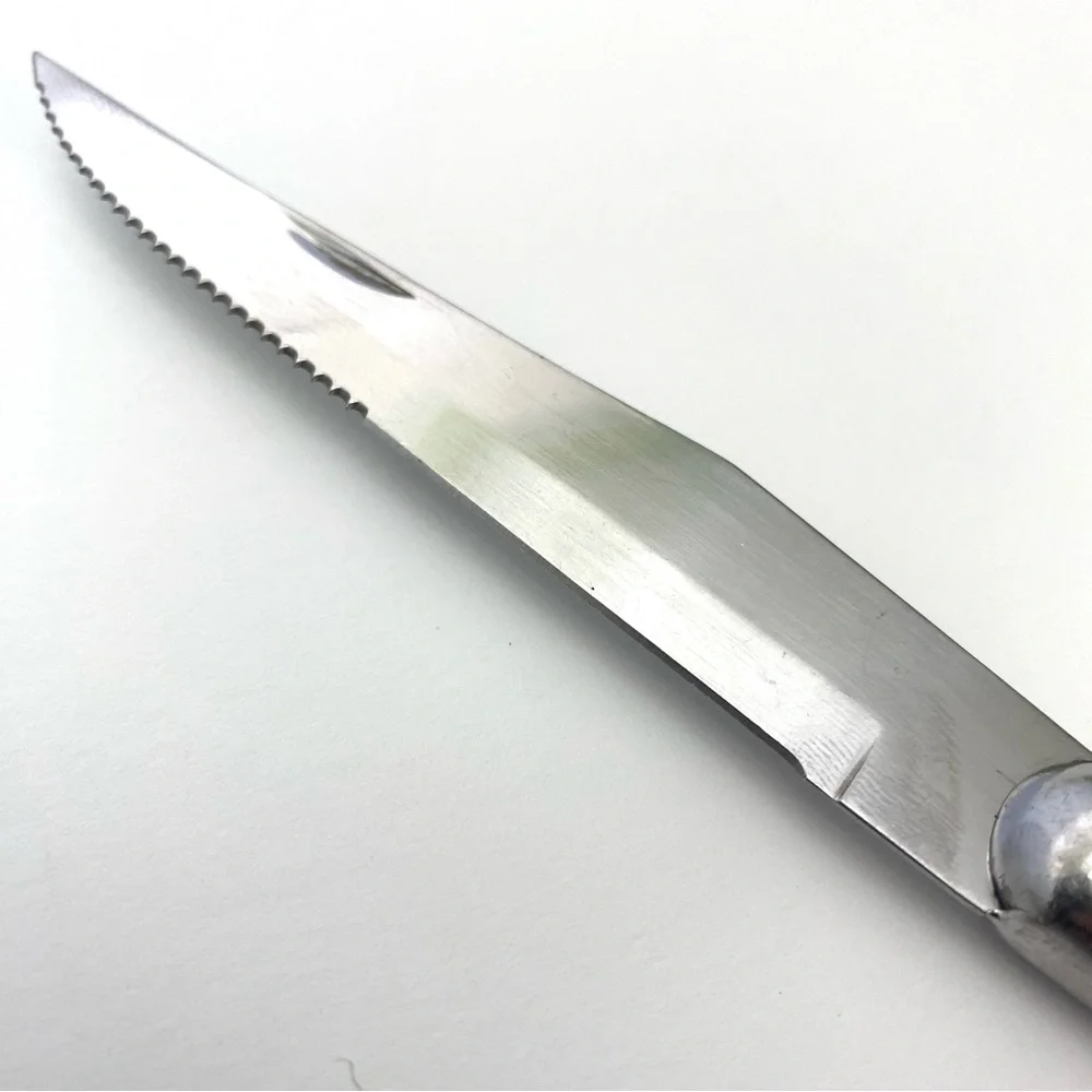 Walco Parisian Steak Knife w/Black Delrin Handle & 4-1/2